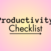 Productivity checklist image