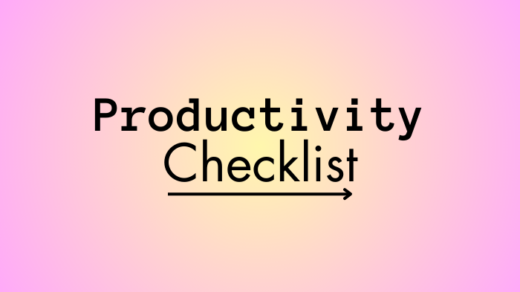 Productivity checklist image
