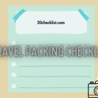 Travel packing checklist photo